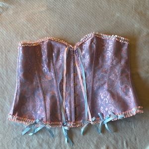 Baby blue & pale pink corset